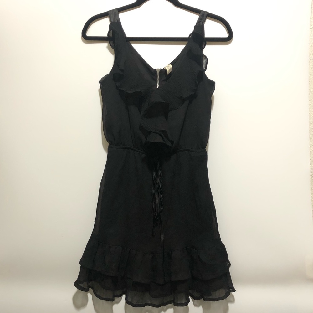 💥Sound & Matter Black Ruffle Cha Cha Dress S 💥